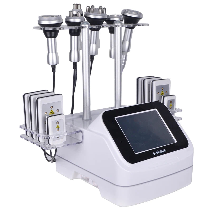 FR-6005 Vacuum Cavitation RF Slimming Machine with Multi-Size 40K Ultrasonic, Hexapole RF & Laser for Body Contouring & Face Lifting
