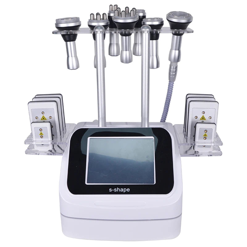 FR-6005 Vacuum Cavitation RF Slimming Machine with Multi-Size 40K Ultrasonic, Hexapole RF & Laser for Body Contouring & Face Lifting