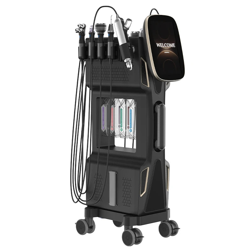 9 In 1 Hydrogen Oxygen Bubble HydroFacial Machine Water Dermabrasion DeepCleansing Skin Rejuvenation Salon