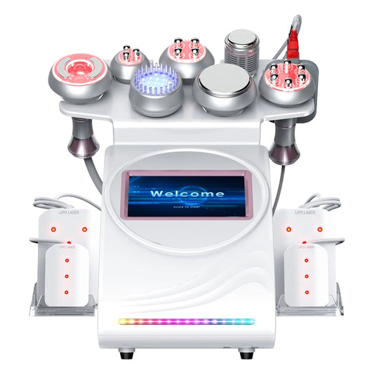 FR-90D 9-in-1 80K Slimming Machine with Vacuum, Multi-Pole RF, Cold Therapy, EMS, BIO&LED & Laser
