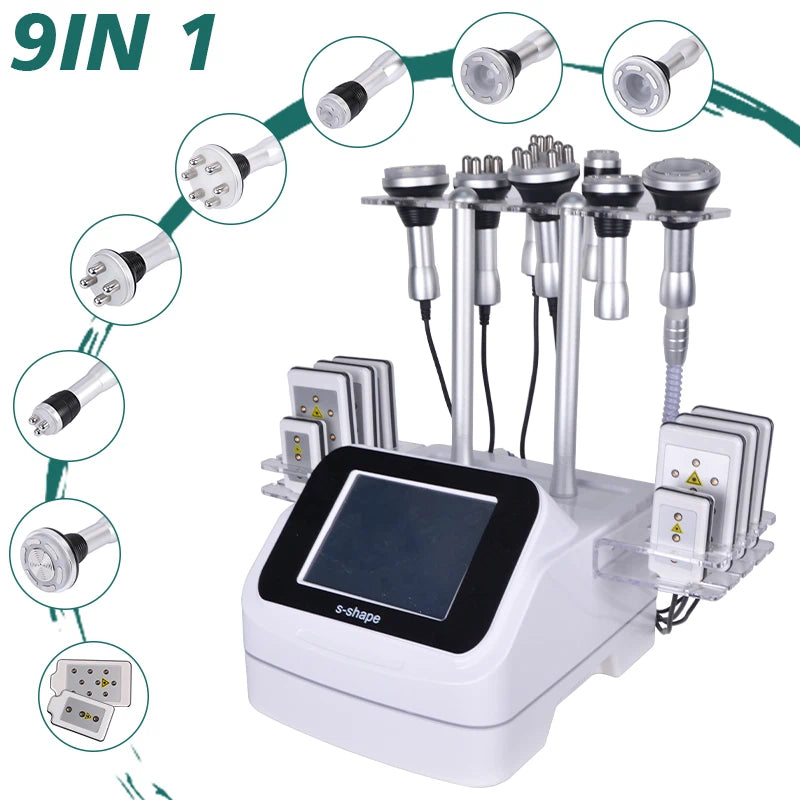 FR-6005 Vacuum Cavitation RF Slimming Machine with Multi-Size 40K Ultrasonic, Hexapole RF & Laser for Body Contouring & Face Lifting
