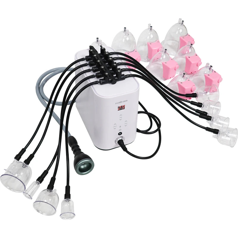 Vacuum Butt Lifting Machine | 10CH Thermal Vacuum Cupping Device for Hip & Breast