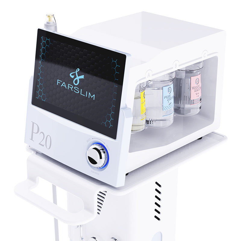 Многофункциональный аппарат для кислородно-струйной чистки лица, отшелушивания и ухода за кожей.