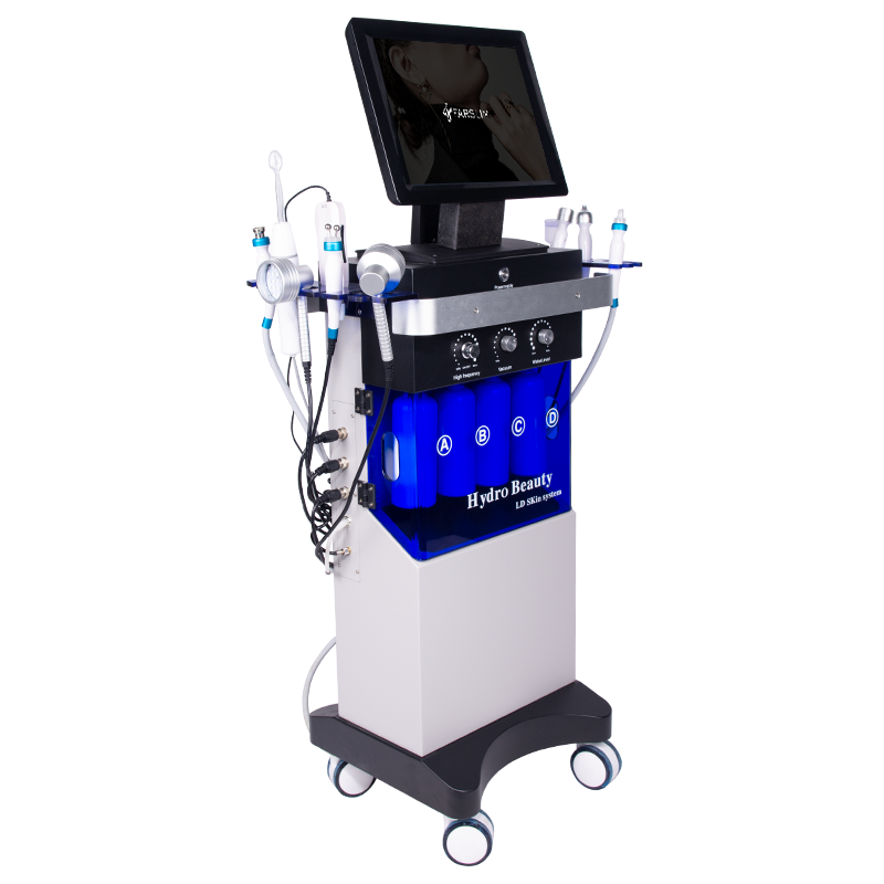 10-in-1 hydra facial machine vacuum blackhead oxygen jet whitening  cleansing skin