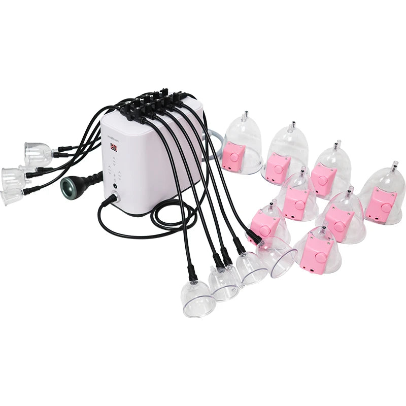 Vacuum Butt Lifting Machine | 10CH Thermal Vacuum Cupping Device for Hip & Breast