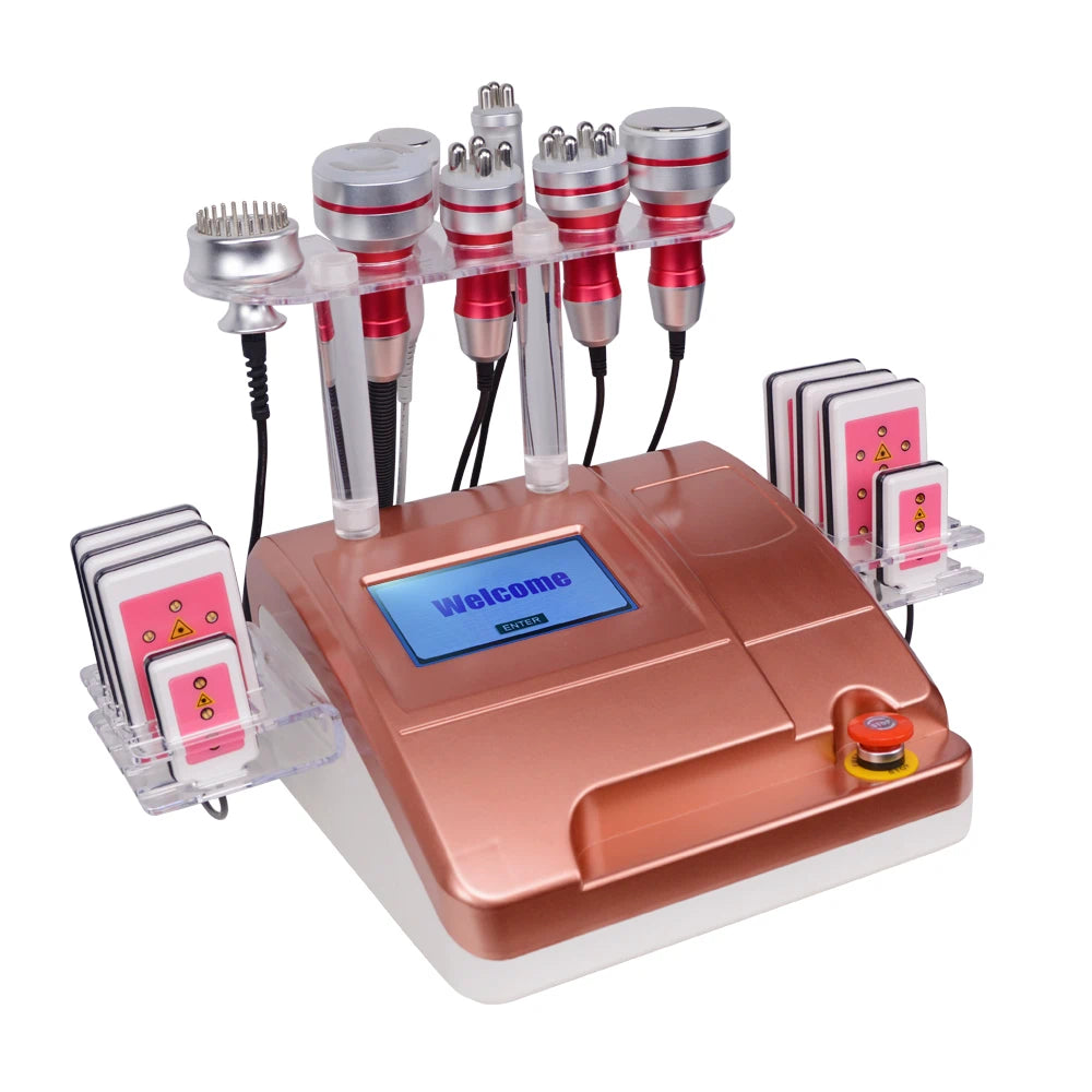 FR-677A 5-in-1 Cavitation RF Slimming Machine with Vacuum, Multipolar RF & Laser for Fat Reduction & Body Contouring