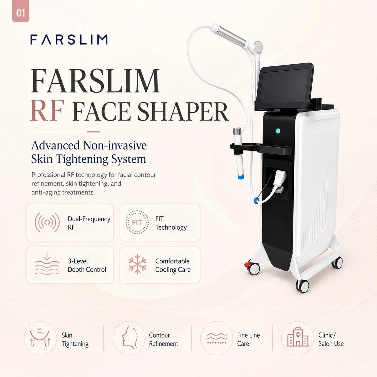 FARSLIM RF Face Shaper professional dual-frequency facial skin tightening system.